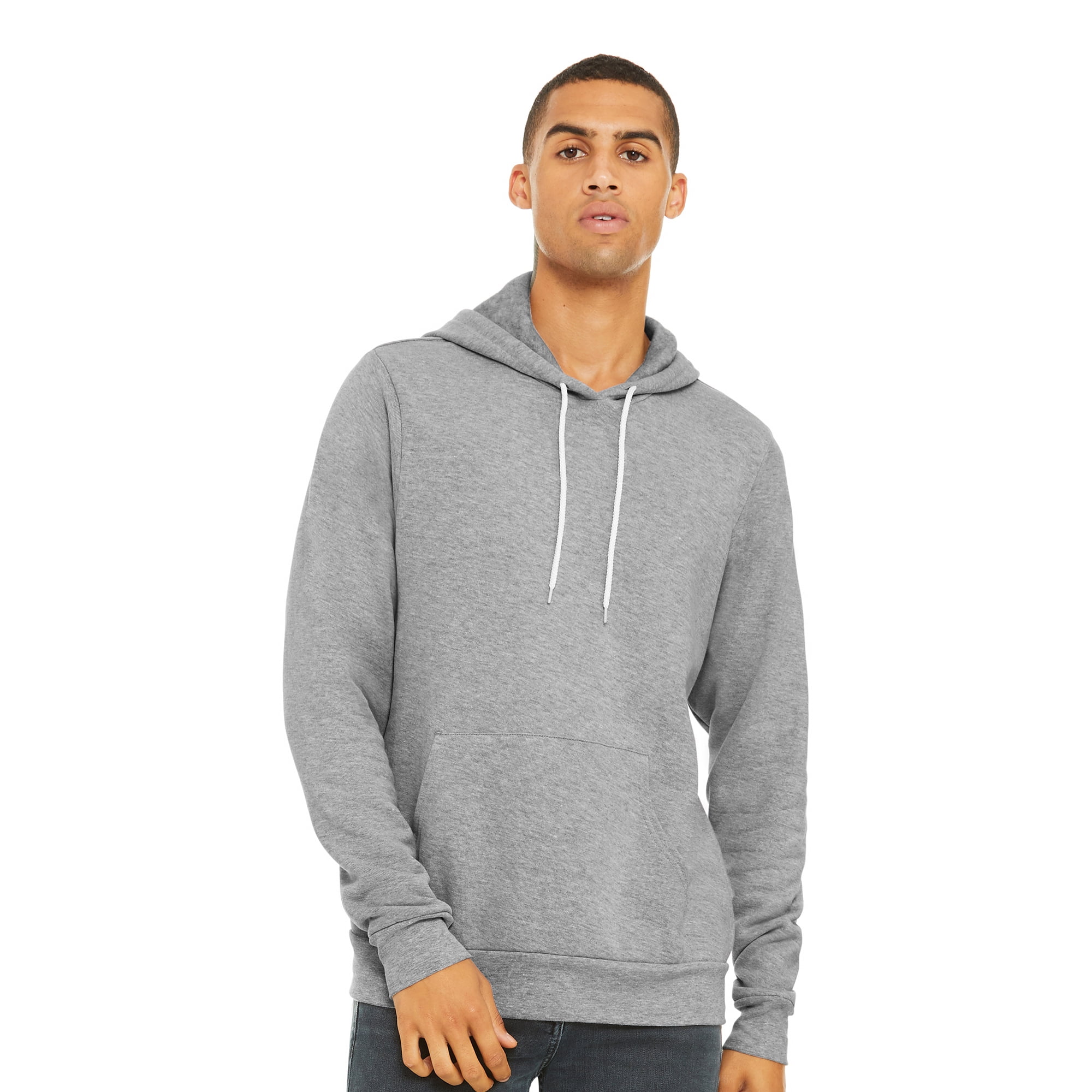 BELLA+CANVAS Adult Unisex Fleece Pullover Hoodie for Crafting, Athletic Heather, Large