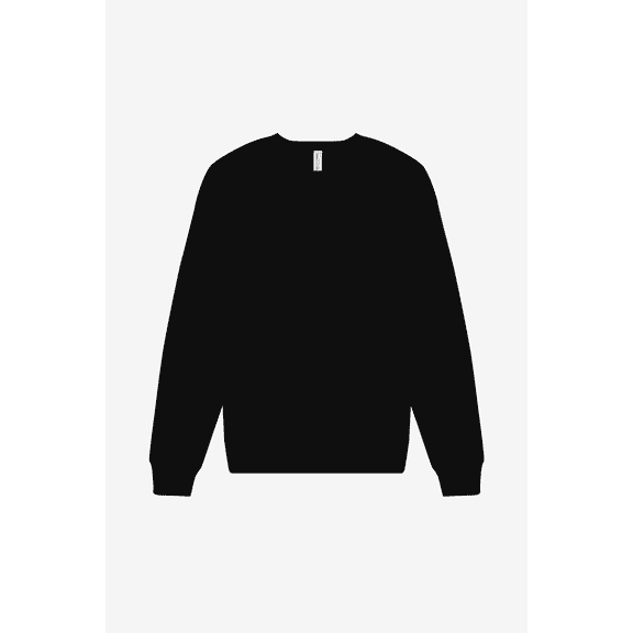 BELLA CANVAS Adult Unisex Long Sleeve Fleece Drop Sholder Sweatshirt for Crafting, Black , Large