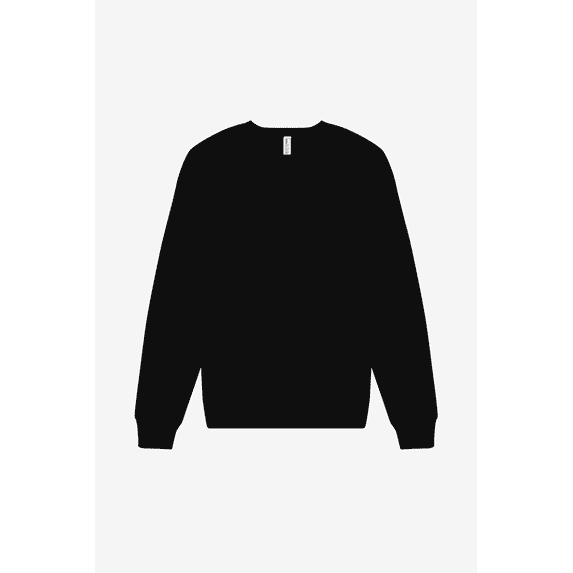 BELLA+CANVAS Adult Unisex Long Sleeve Fleece Drop Sholder Sweatshirt for Crafting, Black , Medium