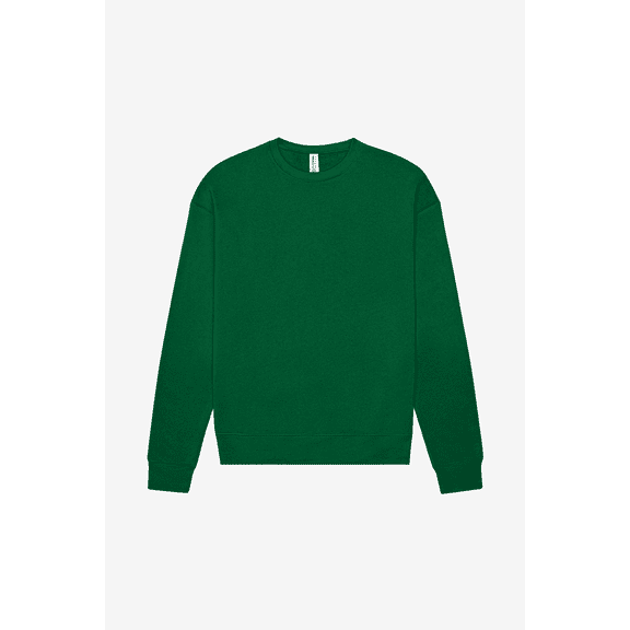 BELLA CANVAS Adult Unisex Long Sleeve Fleece Drop Sholder Sweatshirt for Crafting, Kelly Green , Medium