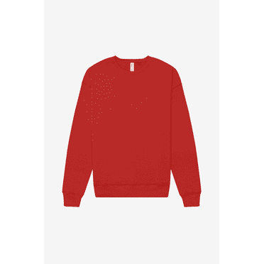 BELLA+CANVAS Adult Unisex Long Sleeve Fleece Drop Sholder Sweatshirt for Crafting, Red , 2X-Large