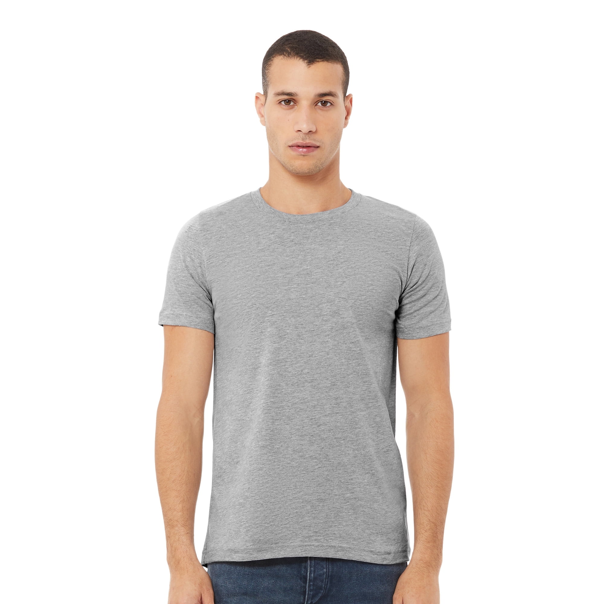 BELLA+CANVAS Adult Unisex Short Sleeve Crew Neck T-Shirt for Crafting, Athletic Heather, Medium