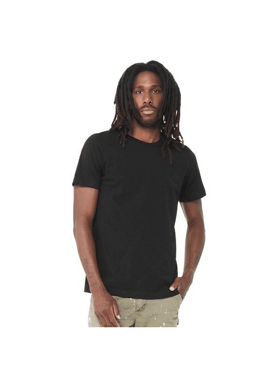 Adult Unisex Short Sleeve Crew Neck T-Shirt for Crafting, Black, Medium