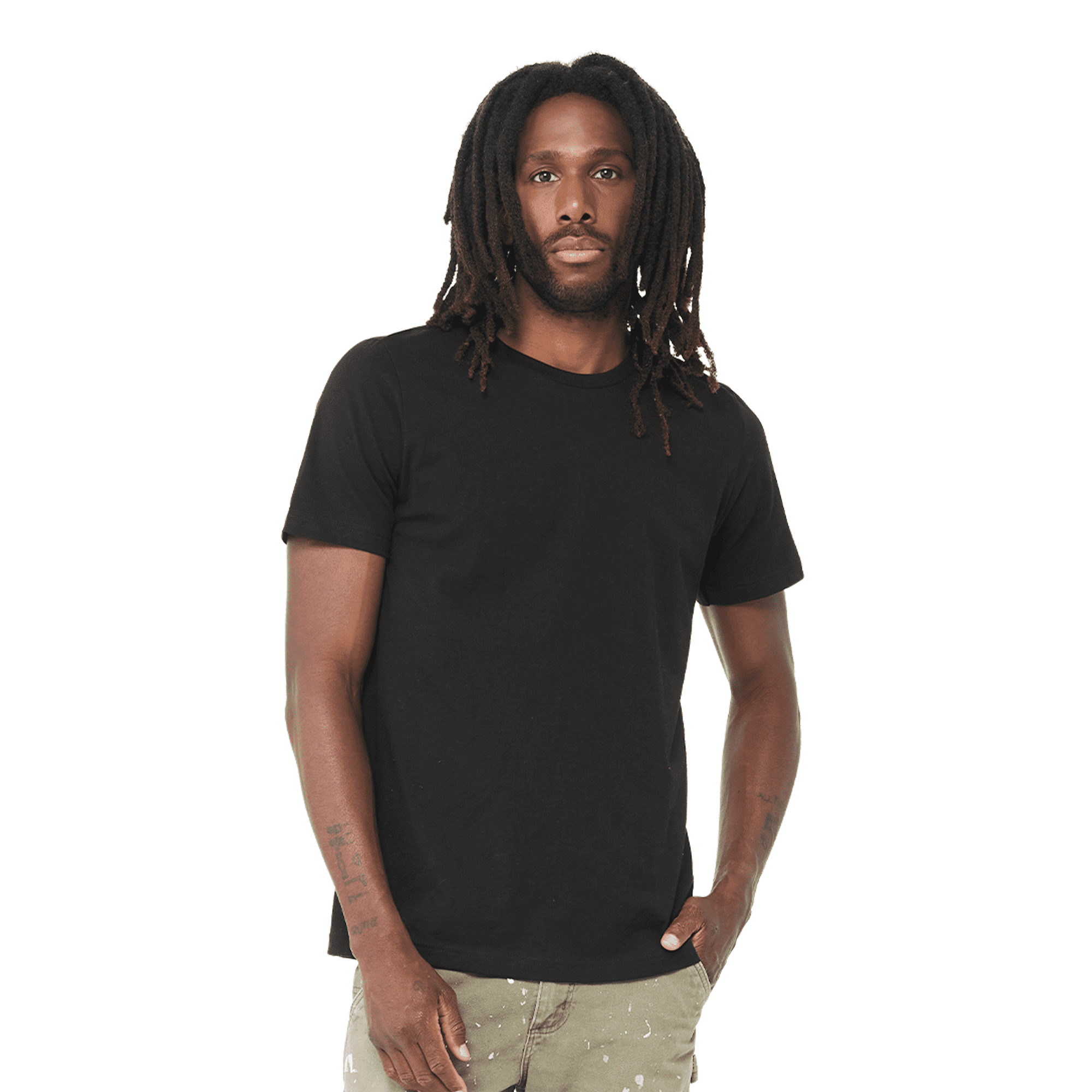 BELLA+CANVAS Adult Unisex Short Sleeve Crew Neck T-Shirt for Crafting, Black, Small