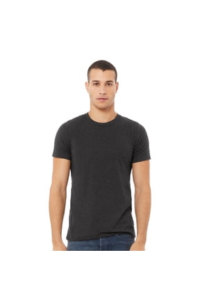 Adult Unisex Short Sleeve Crew Neck T-Shirt for Crafting, Dark Heather Grey, Large