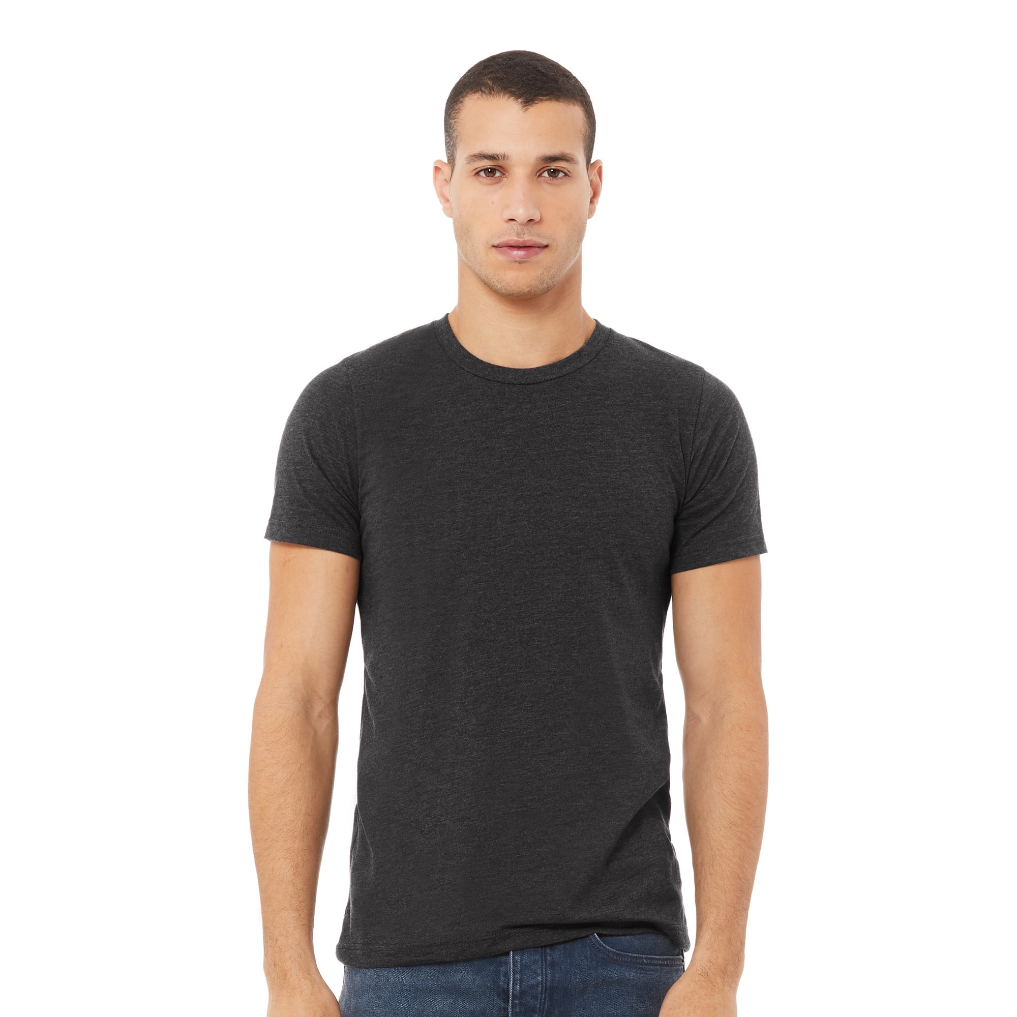 BELLA+CANVAS Adult Unisex Short Sleeve Crew Neck T-Shirt for Crafting, Dark Heather Grey, Medium
