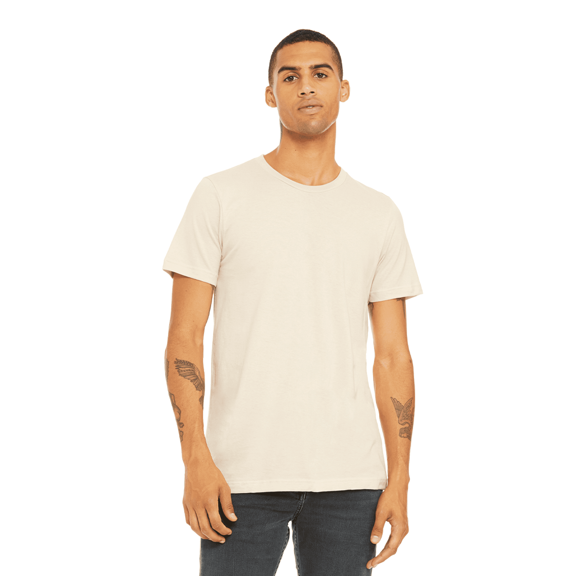 BELLA+CANVAS Adult Unisex Short Sleeve Crew Neck T-Shirt for Crafting, Natural, Xlarge
