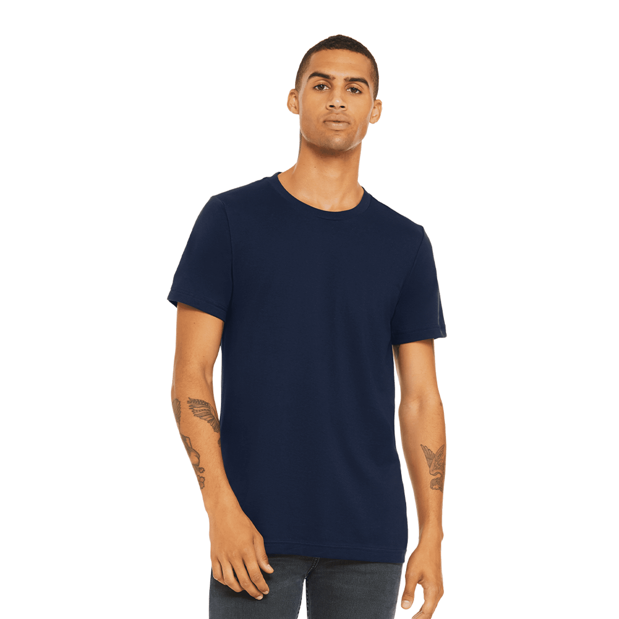 BELLA+CANVAS Adult Unisex Short Sleeve Crew Neck T-Shirt for Crafting, Navy, XXXLarge