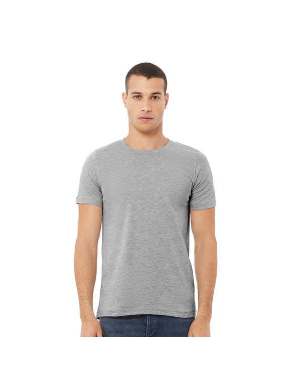 Adult Unisex Short Sleeve Crew T-Shirt for Crafting, Athletic Heather, Large, 1-Pack