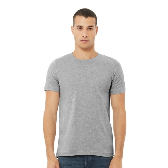 BELLA+CANVAS Adult Unisex Short Sleeve Crew T-Shirt for Crafting, Athletic Heather, Large, 1-Pack