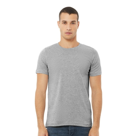 BELLA+CANVAS Adult Unisex Short Sleeve Crew T-Shirt for Crafting, Athletic Heather, Large, 1-Pack