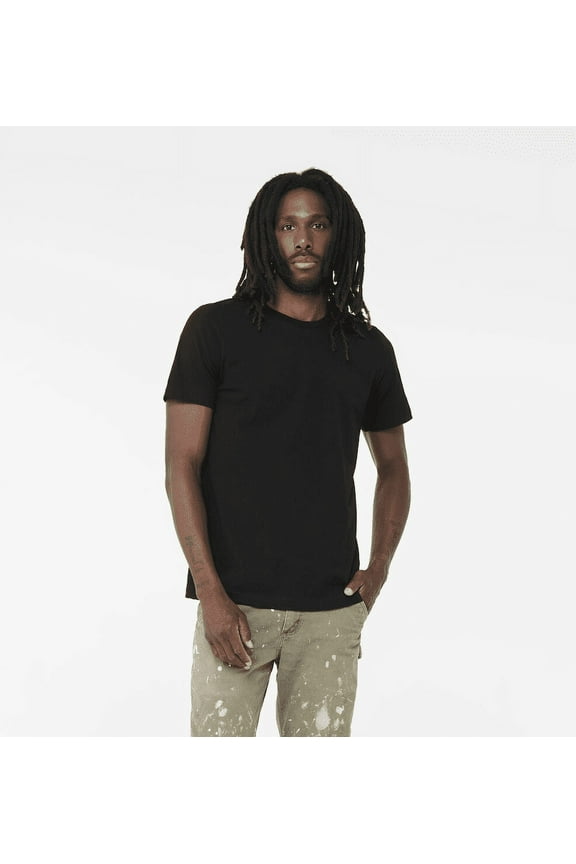 Adult Unisex Short Sleeve Crew T-Shirt – Black X-Large Cotton Tee for Crafting, Personalization, Tie Dye & Everyday Wear