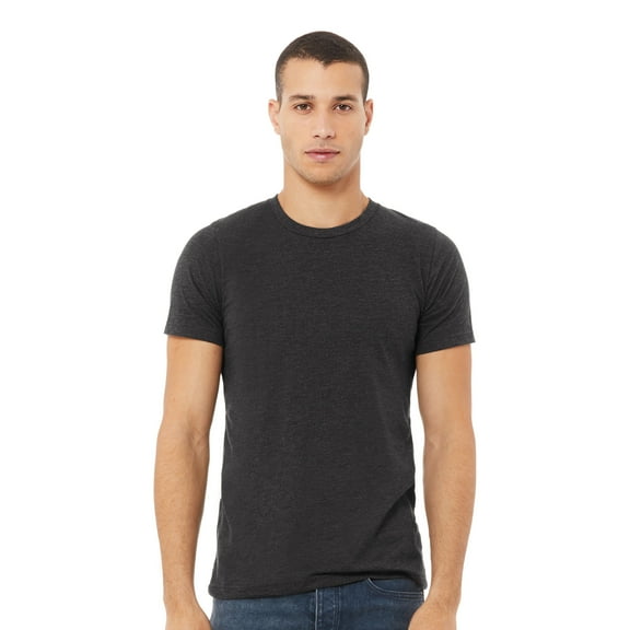 BELLA CANVAS Adult Unisex Short Sleeve Crew T-Shirt for Crafting, Dark Grey Heather, Large, 3-Pack