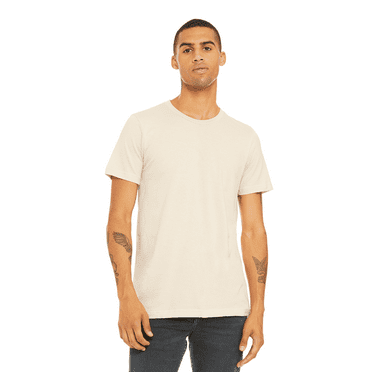 BELLA CANVAS Adult Unisex Short Sleeve Crew T-Shirt for Crafting, Natural, Small, 1-Pack