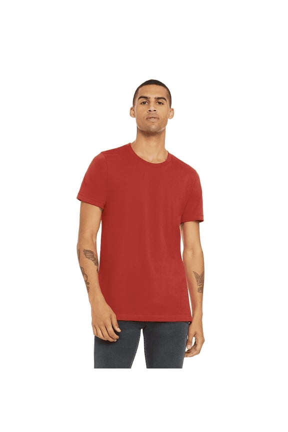 Adult Unisex Short Sleeve Crew T-Shirt for Crafting, Red, X-Large