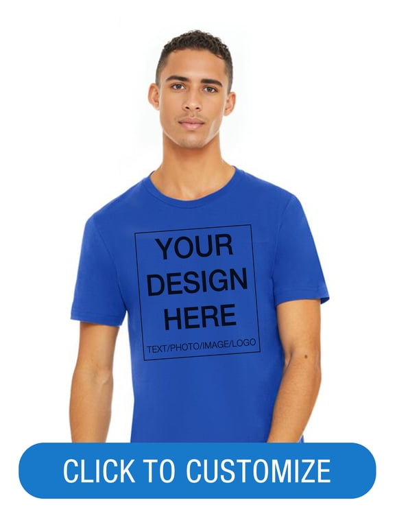 Adult Unisex Short Sleeve Crew T-Shirt for Crafting, Royal Blue, Medium