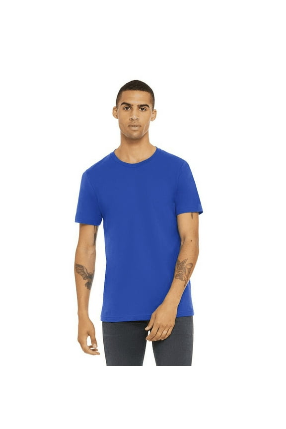 Adult Unisex Short Sleeve Crew T-Shirt for Crafting, Royal Blue, Small