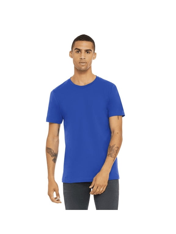 Adult Unisex Short Sleeve Crew T-Shirt for Crafting, Royal Blue, Small