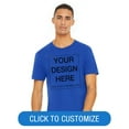 thumbnail image 1 of BELLA+CANVAS Adult Unisex Short Sleeve Crew Neck Personalized T-Shirt, Create Your Own Design, Royal Blue, X-Large, 1 of 11