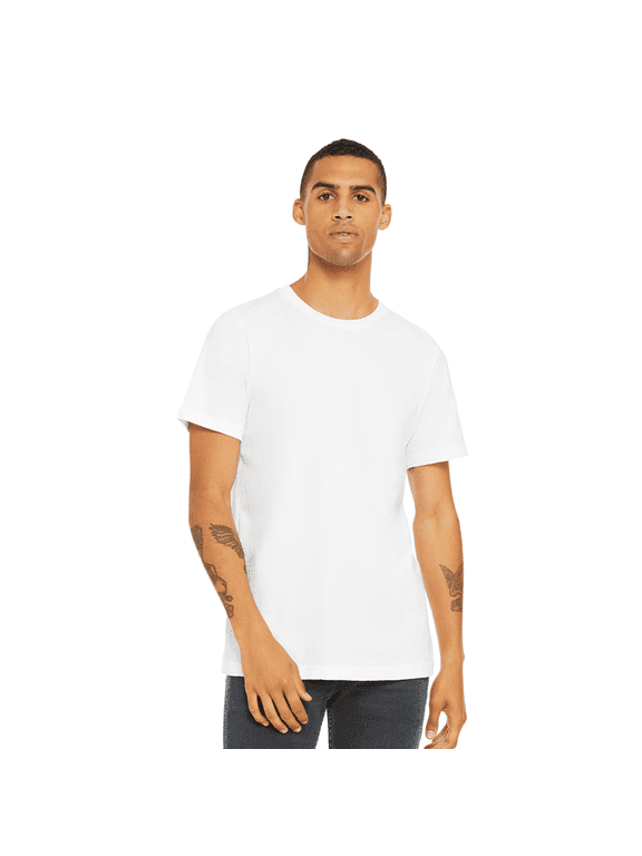 Adult Unisex Short Sleeve Crew T-Shirt for Crafting, White, Large, 6-Pack