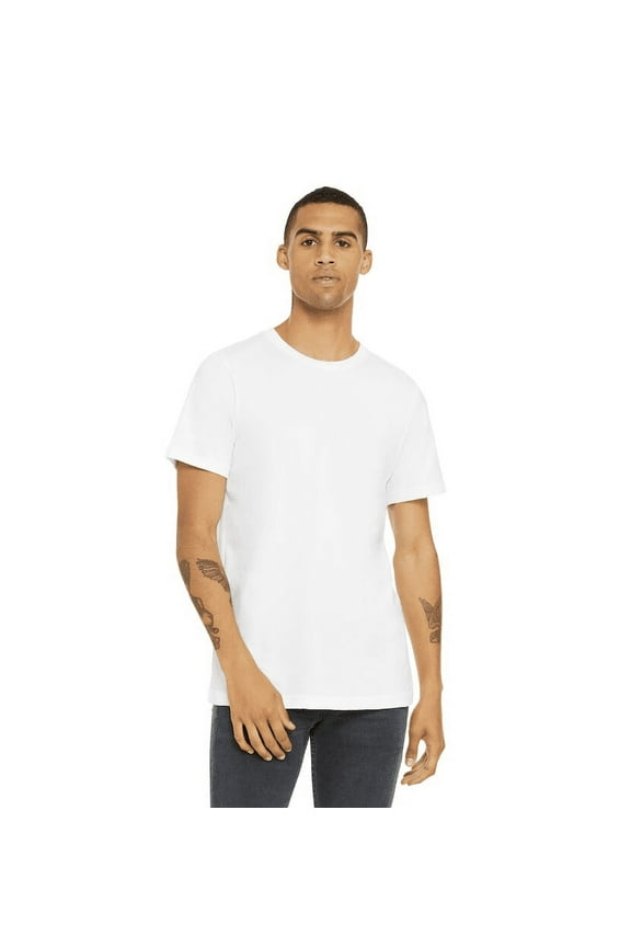 Adult Unisex Short Sleeve Crew T-Shirt – White Medium Cotton Tee for Crafting, Personalization, Tie Dye & Everyday Wear