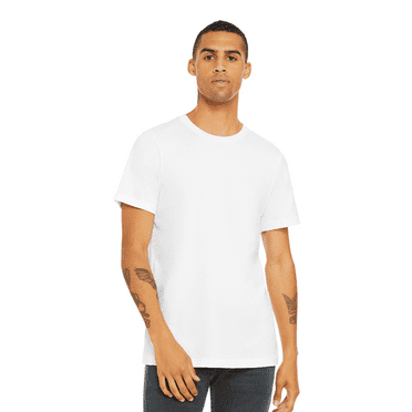 BELLA+CANVAS Adult Unisex Short Sleeve Crew T-Shirt for Crafting, White, Small, 1-Pack