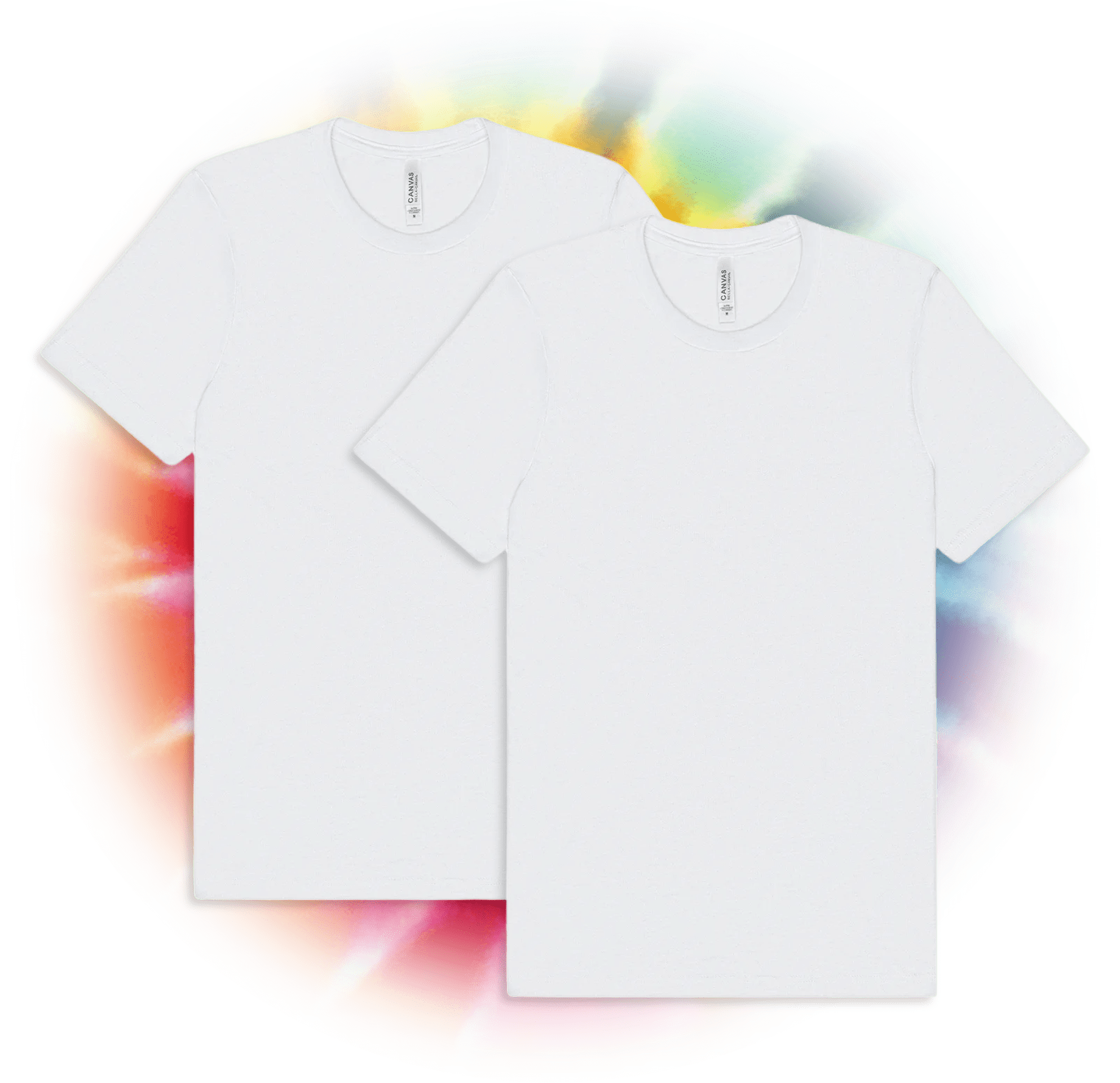 BELLA+CANVAS Adult Unisex Short Sleeve Crew T-Shirt for Tie-Dyeing, 2-Pack, 2XL, White