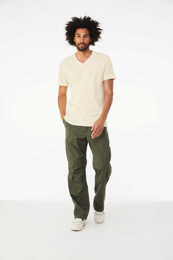 Adult V Neck Personalized T-Shirt, Create your own Designs, Natural, Extra Large, Unisex