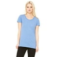 thumbnail image 1 of BELLA + CANVAS B8413 LADIES' TRIBLEND SHORTSLEEVE TSHIRT, Blue Triblend, L, 1 of 2