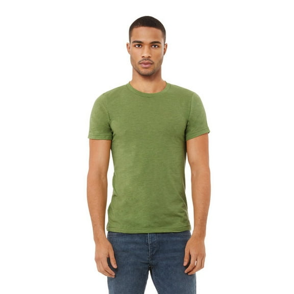 BELLA   CANVAS CVC Jersey Tee for Men, Eco-friendly Cotton/Poly Blank Shirt, Single Pack, Heather Green, 4XL