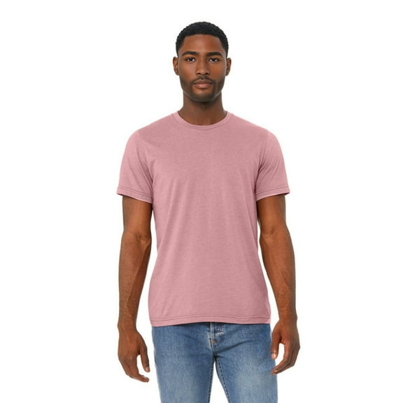 BELLA   CANVAS CVC Jersey Tee for Men, Eco-friendly Cotton/Poly Blank Shirt, Single Pack, Heather Orchid, 2XL
