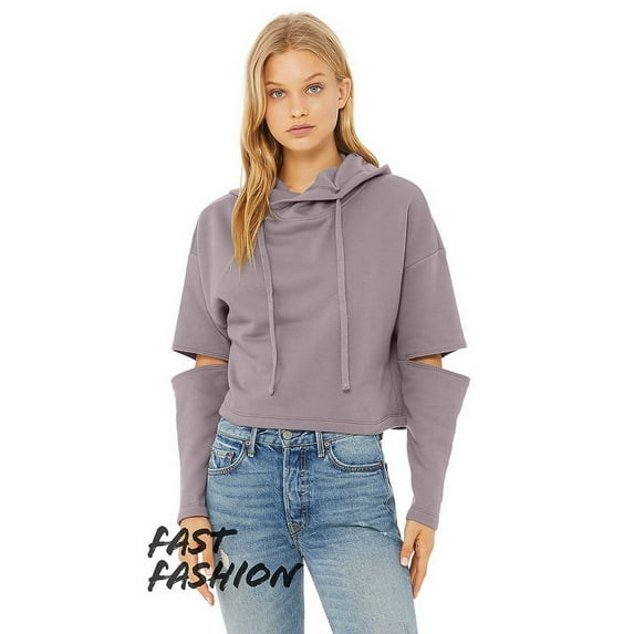 BELLA + CANVAS Fast Fashion Women's Cut Out Fleece Hoodie