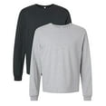 thumbnail image 1 of BELLA + CANVAS Heavyweight Long Sleeve T-Shirts,100% Ring-spun Cotton Crewneck Tee Shirts for Men (Dark Grey+Athletic Heather 2 Pack, S), 1 of 8