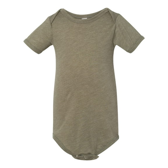 BELLA   CANVAS - Infant Triblend Short Sleeve One Piece - 134B - Olive Triblend