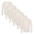 thumbnail image 1 of BELLA CANVAS Jersey Long Sleeve Tee, Stylish Natural Jersey Shirt for Men, 6-Pack T-Shirt, S, 1 of 5