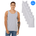 thumbnail image 1 of BELLA CANVAS Jersey Tank, Originals Mens Garment Tank Top, White Pack-6 Size-S, 1 of 5