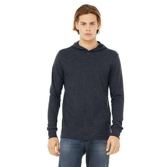 BELLA CANVAS New Men IWPF Unisex Jersey Hooded Long Sleeve Tee