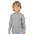 thumbnail image 1 of BELLA + CANVAS Toddler Jersey Long Sleeve Crewneck T-Shirt Crafts and DIY Tee (Athletic Heather, 2T), 1 of 7