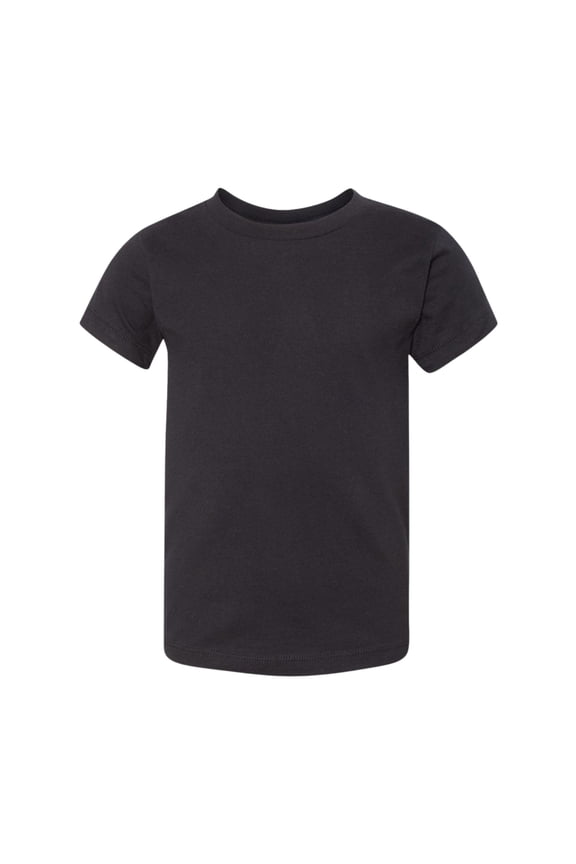 BELLA + CANVAS Toddler Jersey Short Sleeve T-Shirts Craft and DIY Cotton Tee (Black, 3T)