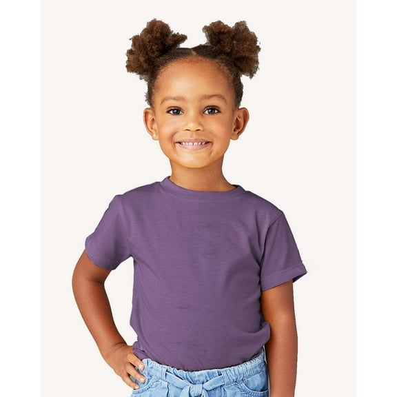 BELLA + CANVAS - Toddler Jersey Tee - 3001T - Heather Team Purple - Size: 2T