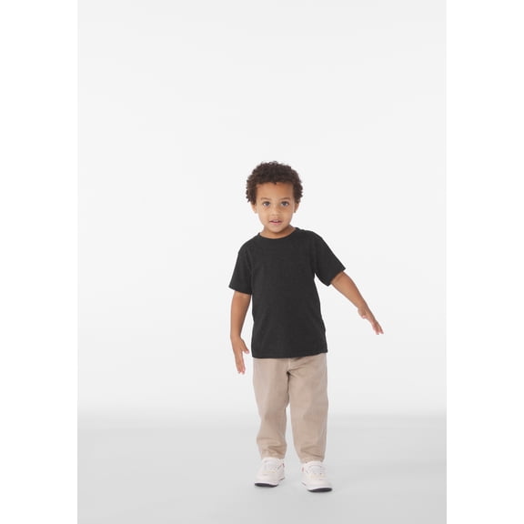 BELLA+CANVAS Toddler Short Sleeve Personalized T-Shirt, Create your own Designs, Dark Grey Heather, 5T, Unisex