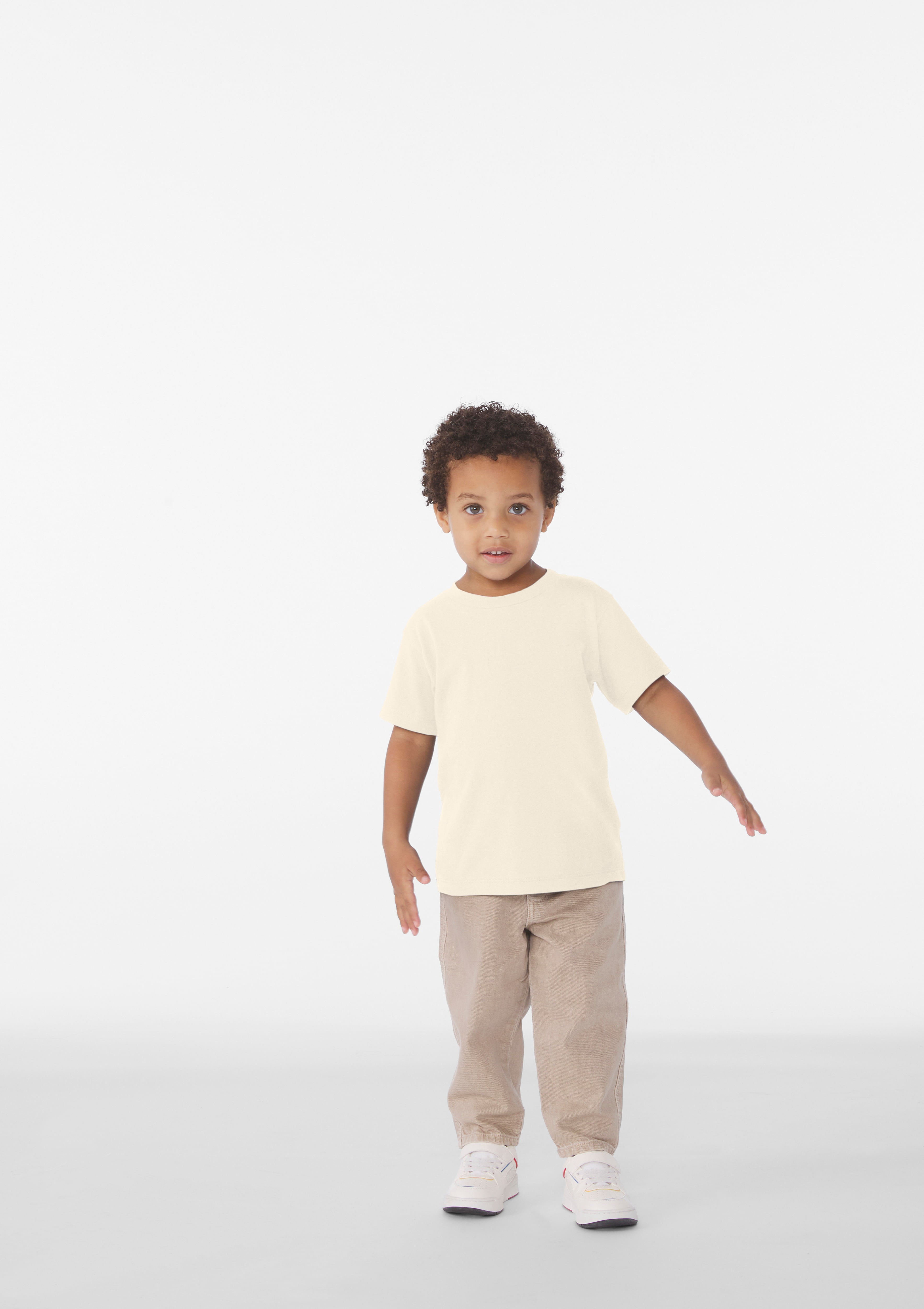 BELLA+CANVAS Toddler Short Sleeve Personalized T-Shirt, Create your own Designs, Natural, 3T, Unisex