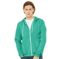 thumbnail image 1 of BELLA + CANVAS Unisex Fleece Full-Zip Hoodie Sweatshirt 52/48 Cotton/Polyester Comfy Metal Zipper Sweater (Teal, 3XL), 1 of 7