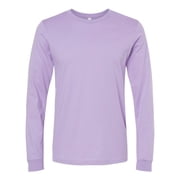 BELLA + CANVAS Unisex Jersey Long Sleeve T-Shirt Crewneck Tee Shirts Dark Lavender, L