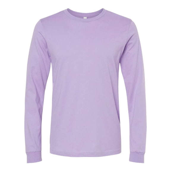 BELLA + CANVAS Unisex Jersey Long Sleeve T-Shirt Crewneck Tee Shirts (Dark Lavender, M)
