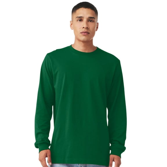 BELLA   CANVAS Unisex Jersey Long Sleeve T-Shirt Crewneck Tee Shirts (Kelly, M)