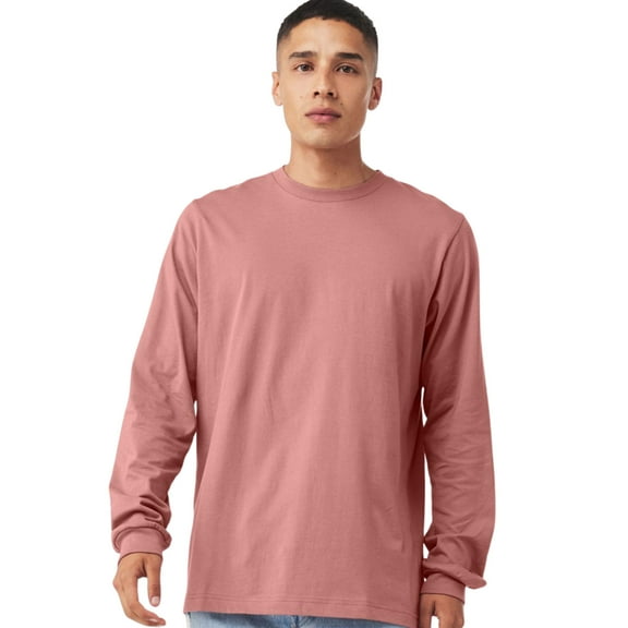 BELLA CANVAS Unisex Jersey Long Sleeve T-Shirt Crewneck Tee Shirts (Mauve, XS)