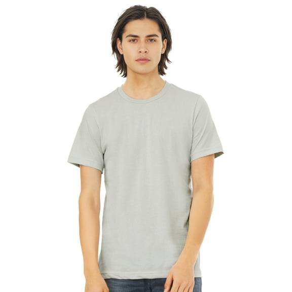 BELLA+CANVAS Adult Unisex Short Sleeve Crew T-Shirt for Crafting, Silver, Large