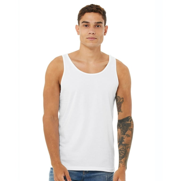 BELLA CANVAS Unisex Jersey Tank 3480 White Fleck Triblend