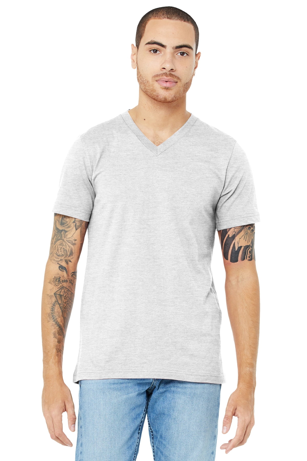 BELLA + CANVAS Unisex Jersey V-Neck T-Shirt - Walmart.com
